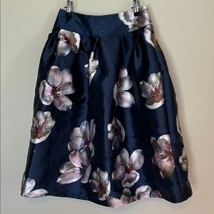 Beulah Midnight Blue Floral A-Line Skirt